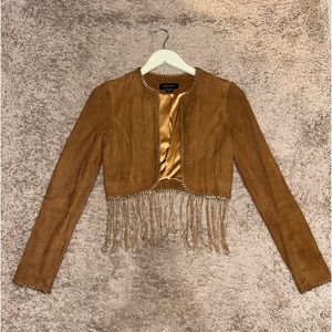 Marciano Brown Fringe Jacket